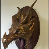 3d печать. Голова дракона (животного) на стену на заказ. Элитный сувенир, подарок на юбилей или день рождение. 